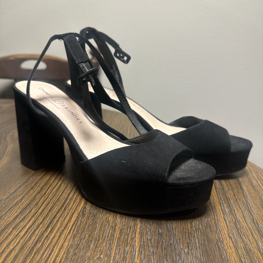 Chinese Laundry Black Platform Heels